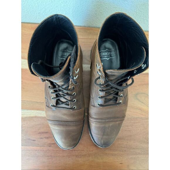 Thursday The Captain everyday leather boots 10.5 men’s ankle lace up brown main image 2